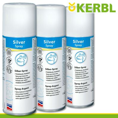 Kerbl 3x 200ml Silver Spray Silber-Spray Aluminium-Spray Wundheilung Hautpflege