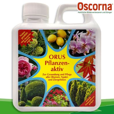 Oscorna 1 l ORUS Pflanzenaktiv für gesunde Blumen, Nadel- und Ziergehölze