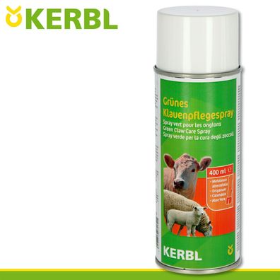 Kerbl 400ml Grünes Klauenpflegespray für Rinder und Schafe Huf Schweine Schutz