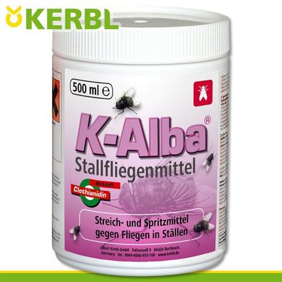 Kerbl 500ml Stallfliegenmittel K-Alba® Bekämpfung Schutz Kühe Schweine Schafe