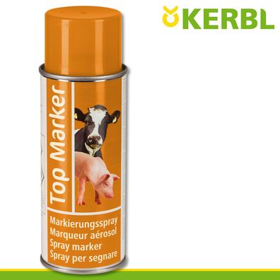 Kerbl 500ml Viehzeichenspray Top Marker orange Weide Stall Kühe Schweine