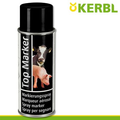 Kerbl 500ml Viehzeichenspray Top Marker schwarz Markierung Schweine Kühe Stall