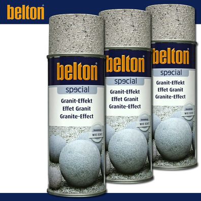 Kwasny Belton Special 3 x 400 ml Granit-Effekt Spraylack Sandstein Granitlook