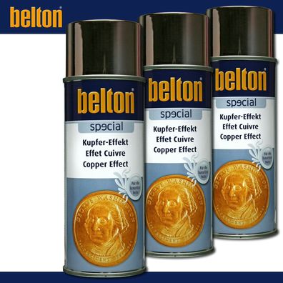 Kwasny Belton special 3 x 400 ml Kupfer-Effekt Spraylack Sprühlack Effektlack