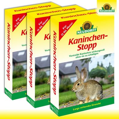 Neudorff 3 x 1 kg Kaninchen-Stopp | Vertreibt Kaninchen ohne sie zu schädigen