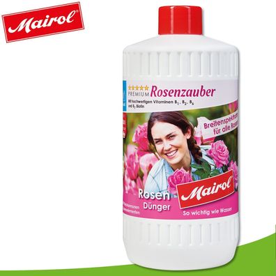 Mairol 1000 ml Rosenzauber Dünger Wachstum Nährstoffe Pflege Blüte Garten Hecke