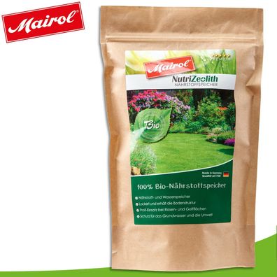 Mairol 1kg NutriZeolith Nährstoffspeicher Wachstum Pflege Rasen Golfplatz Beet