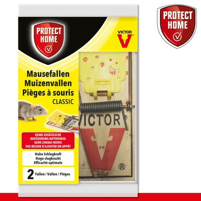 Protect Home 1 x 2 Stück Mausefallen Classic | aus Holz