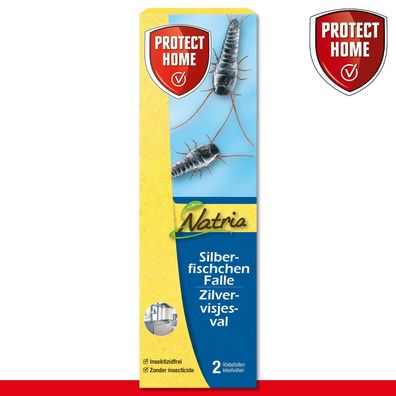 Protect Home 1 x 2 Stück Natria Silberfischchen-Falle Bekämpfung Ameisen Keller