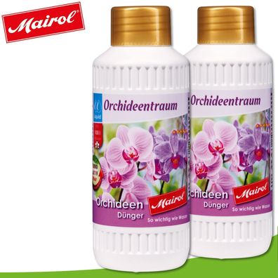 Mairol 2 x 250 ml Orchideentraum Dünger Nährstoffe Pflege Wachstum Blumen Liquid