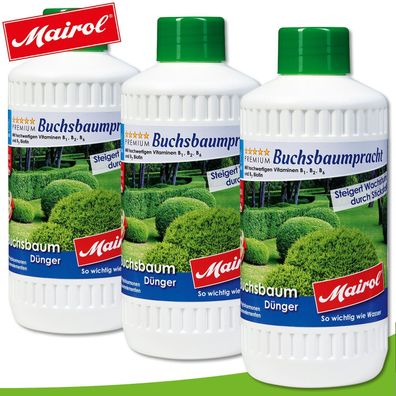 Mairol 3 x 1000 ml Buchsbaumdünger Buchsbaumpracht Liquid