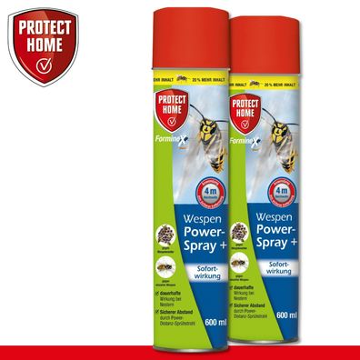 Protect Home 2 x 600 ml FormineX Wespen Power-Spray Bekämpfung Garten Terrasse