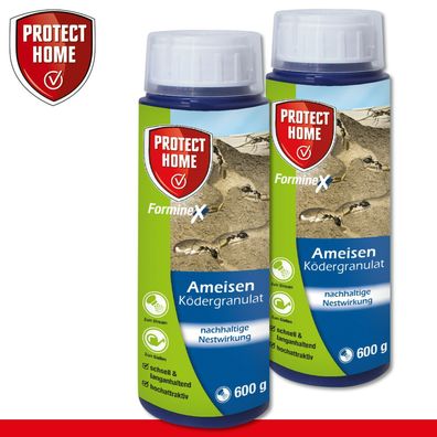 Protect Home 2x 600g FormineX Ameisen Ködergranulat Bekämpfung Gift Nest Garten