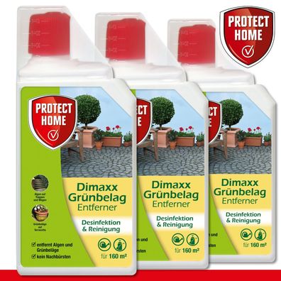 Protect Home 3 x 1000 ml DimaXX® Grünbelag-Entferner