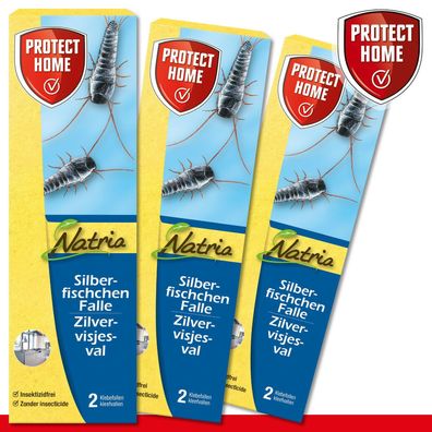 Protect Home 3 x 2 Stück Natria Silberfischchen-Falle | Silberfisch