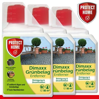 Protect Home 3 x 500 ml DimaXX® Grünbelag-Entferner
