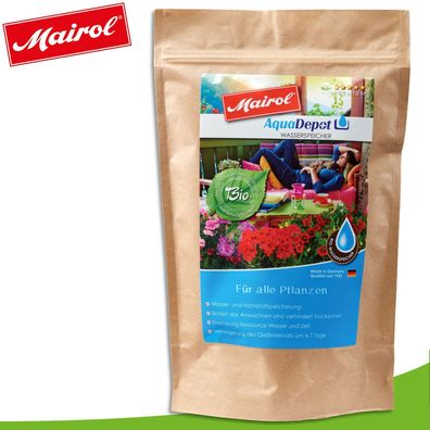 Mairol 850 g AquaDepot Wasserspeicher Granulat Garten Beet Wachstum Gemüse Rasen