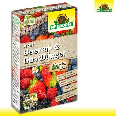 Neudorff 2,5 kg Azet Beeren- und ObstDünger Erdbeere Himbeere Apfel Birne BIO