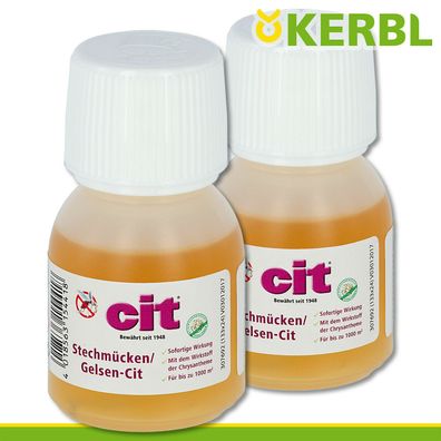 Kerbl 2x 50 ml CIT Stechmücken/ Gelsen Bekämpfung Falle Konzentrat Bekämpfung