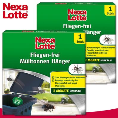 Nexa Lotte 2 x 1 Stück Fliegen-Frei Mülltonnenhänger (Gr. Mittel)