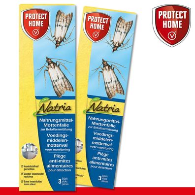 Protect Home 2 x 3 Stück Natria Nahrungsmittel-Motten Falle (Gr. Mittel)