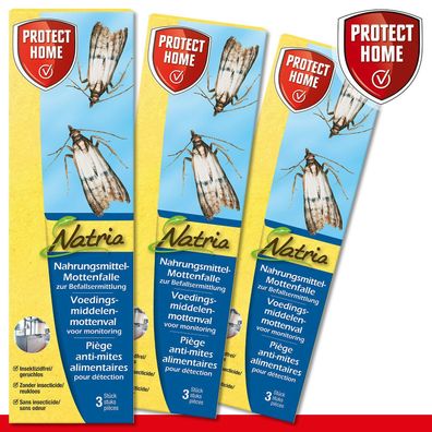 Protect Home 3 x 3 Stück Natria Nahrungsmittel-Motten Falle (Gr. Mittel)