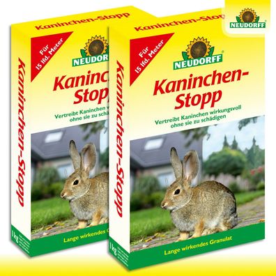 Neudorff 2 x 1 kg Kaninchen-Stopp | Vertreibt Kaninchen ohne sie zu schädigen