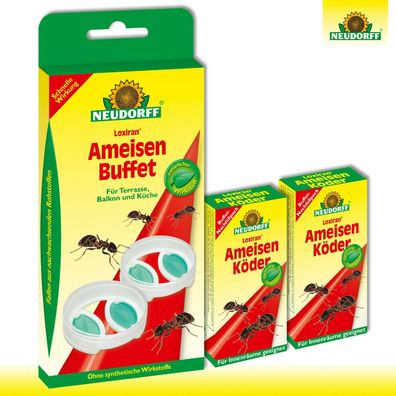 Neudorff Set: Loxiran AmeisenBuffet + 2 x AmeisenKöder Bekämpfung Haus Garten