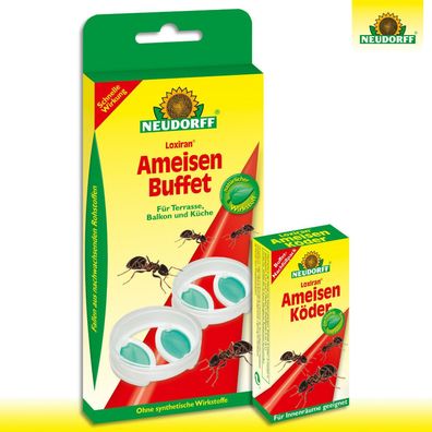 Neudorff Set: Loxiran AmeisenBuffet + AmeisenKöder Refill Bekämpfung Haus Garten