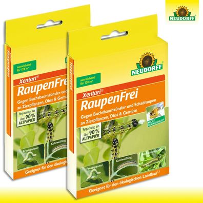 Neudorff Xentari 2 Pack 2 x 3 g Raupenfrei Buchsbaumzünsler Frostspanner Buxus