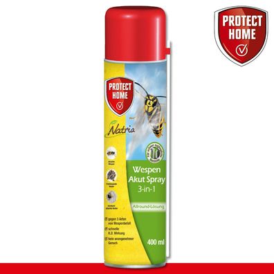 Protect Home 400 ml Natria Wespen Akut Spray 3-in-1 Bekämpfung Nester Schutz