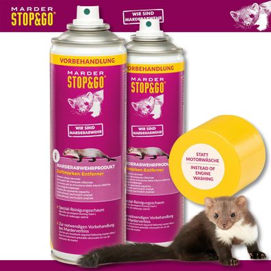 Stop&Go 2x 300ml Duftmarken-Entferner Vorreiniger Auto Marder Schuppen Garage