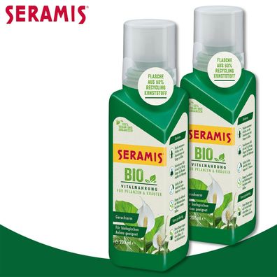 Seramis 2 x 200 ml Bio Vitalnahrung für Pflanzen und Kräuter Vegan Wachstum