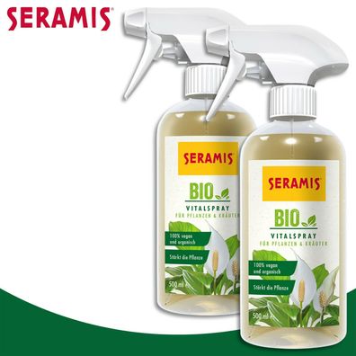 Seramis 2x 500 ml Bio Vitalspray für Pflanzen und Kräuter Vegan Wachstum Pflanze