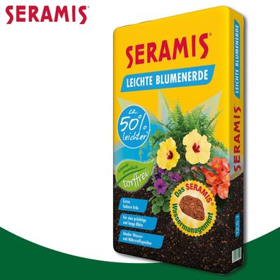 Seramis® 12,5 l Torffreie, leichte Blumenerde Topf Pflanzen Beet Blumenkasten