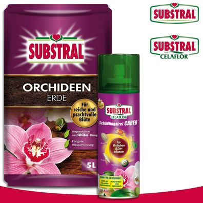 Set: Substral Orchideen Erde + Celaflor Schädlingsfrei CAREO für Orchideen