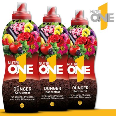 Solabiol 3 x 1000 ml NutriONE Dünger Konzentrat Universal Premium Blumen Gemüse