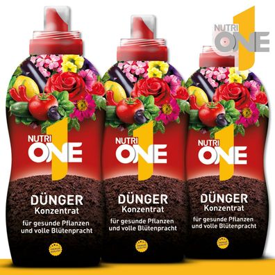 Solabiol 3 x 500 ml NutriONE Dünger Konzentrat Universal Premium Blumen Gemüse