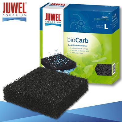 Juwel bioCarb 1x2 Stück Kohleschwamm L Aquarium Filtermedien Schwamm Watte Flies