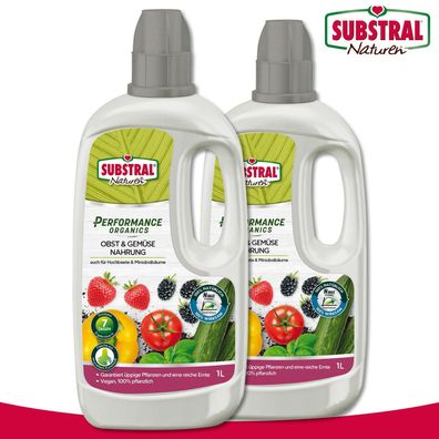 Substral Naturen 2 x 1 l Performance Organics Obst & Gemüse Nahrung | Bio Vegan