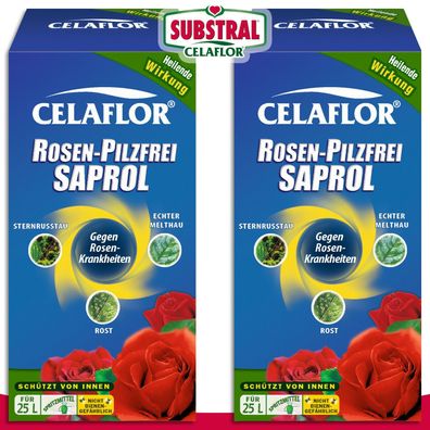 Substral Celaflor 2 x 250 ml Rosen-Pilzfrei SAPROL Konzentrat Garten Beet