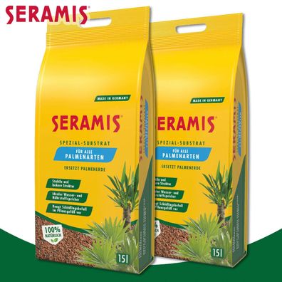 Seramis 2x 15L Sack Spezial-Substrat für Palmen Erdenersatz Drainage Speicher