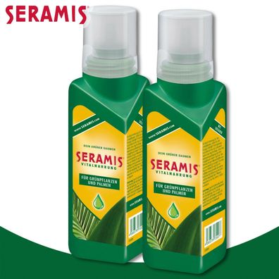 Seramis 2x 200 ml Vitalnahrung Grünpflanzen und Palmen Yukka Nährstoffe Wachstum