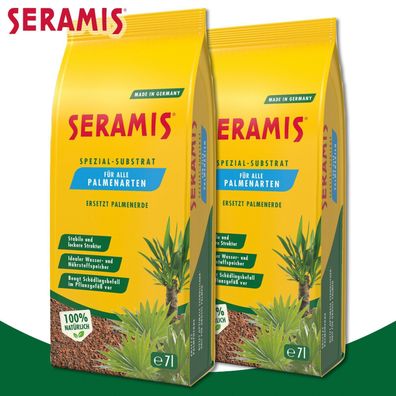 Seramis 2x 7L Spezial-Substrat für Palmen Erdersatzen Wachstum Pflanzen Wachstum
