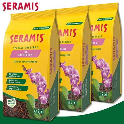 Seramis 3 x 2,5 Liter Spezial-Substrat für Orchideen | ersetzt Orchideenerde