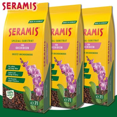 Seramis 3 x 7,0 Liter Spezial-Substrat für Orchideen | ersetzt Orchideenerde