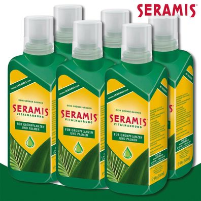 Seramis 6x 500ml Vitalnahrung für Grünpflanzen und Palmen Stärkung Wachstum