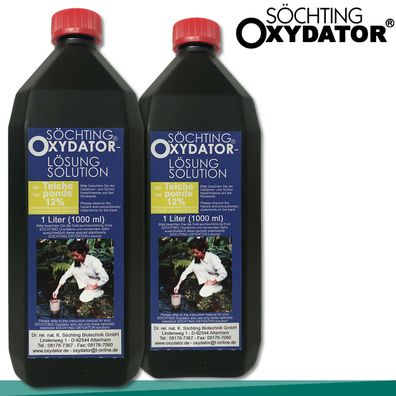 Söchting 2x 1L Oxydator Lösung 12% Wasserstoffperoxid Teich Aquarium Alge Pflege