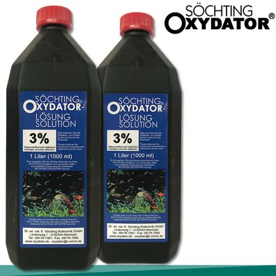Söchting 2x 1L Oxydator Lösung 3% Wasserstoffperoxid Teich Aquarium Algen Pflege