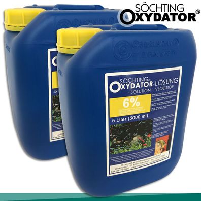 Söchting 2x 5L Oxydator Lösung 6% Wasserstoffperoxid Teich Aquarium Alge Pflege